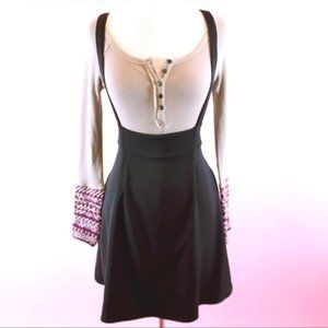 ModCloth High Waisted Suspenders Skirt Overall